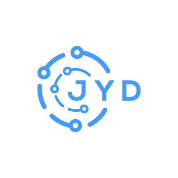 JYD technology letter logo design on white  background. JYD creative initials technology letter logo concept. JYD technology letter design.
