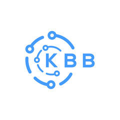 KBB technology letter logo design on white  background. KBB creative initials technology letter logo concept. KBB technology letter design.