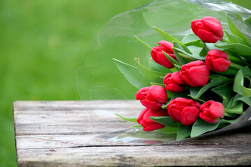 blumenstraus tulpen  
