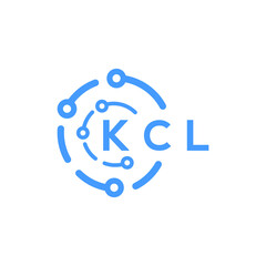 KCL technology letter logo design on white  background. KCL creative initials technology letter logo concept. KCL technology letter design.
