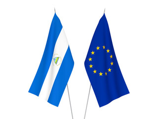 European Union and Nicaragua flags