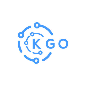 KGO technology letter logo design on white  background. KGO creative initials technology letter logo concept. KGO technology letter design.