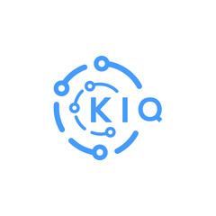 KIQ technology letter logo design on white  background. KIQ creative initials technology letter logo concept. KIQ technology letter design.