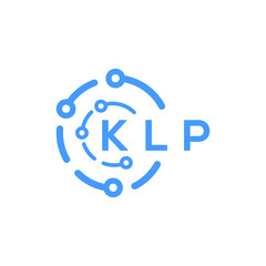 KLP technology letter logo design on white  background. KLP creative initials technology letter logo concept. KLP technology letter design.
