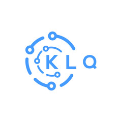 KLQ technology letter logo design on white  background. KLQ creative initials technology letter logo concept. KLQ technology letter design.
