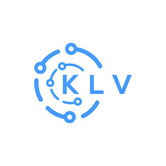 KLV technology letter logo design on white  background. KLV creative initials technology letter logo concept. KLV technology letter design.
