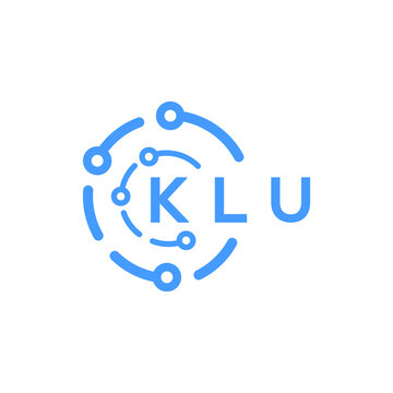 KLU technology letter logo design on white background. KLU creative initials technology letter  logo concept. KLU technology letter design.
