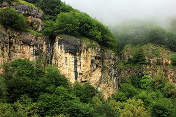 Beautiful rocks in the gorge. Azerbaijan.