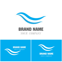 Water wave icon vector illustration design logo