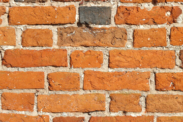Medieval brickwork. Texture.