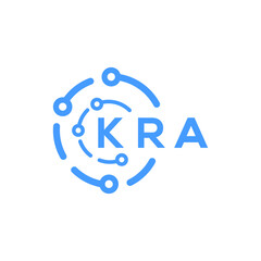 KRA technology letter logo design on white  background. KRA creative initials technology letter logo concept. KRA technology letter design.
