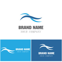 Water wave icon vector illustration design logo