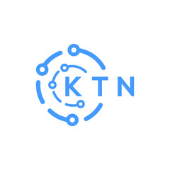 KTN technology letter logo design on white  background. KTN creative initials technology letter logo concept. KTN technology letter design.
