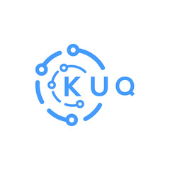 KUQ technology letter logo design on white  background. KUQ creative initials technology letter logo concept. KUQ technology letter design.