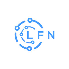LFN technology letter logo design on white  background. LFN creative initials technology letter logo concept. LFN technology letter design.
