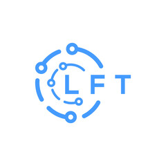 LFT technology letter logo design on white  background. LFT creative initials technology letter logo concept. LFT technology letter design.