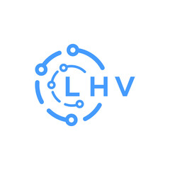 LHV technology letter logo design on white  background. LHV creative initials technology letter logo concept. LHV technology letter design.
