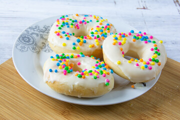 delicious donuts on the table