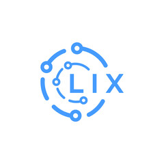LIX technology letter logo design on white   background. LIX creative initials technology letter logo concept. LIX technology letter design.
