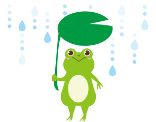 かわいいカエル　ベクターイラスト