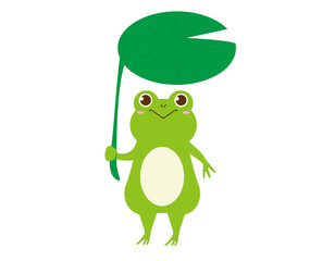かわいいカエル　ベクターイラスト