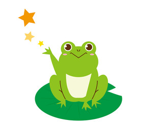 かわいいカエル　ベクターイラスト