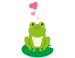 かわいいカエル　ベクターイラスト