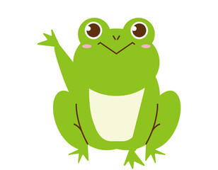 かわいいカエル　ベクターイラスト