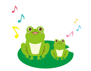 かわいいカエル　ベクターイラスト
