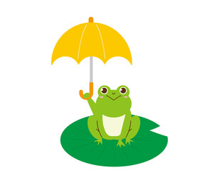 かわいいカエル　ベクターイラスト