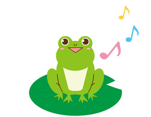 かわいいカエル　ベクターイラスト