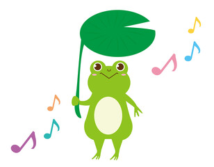 かわいいカエル　ベクターイラスト