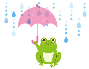 かわいいカエル　ベクターイラスト