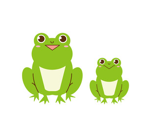 かわいいカエル　ベクターイラスト