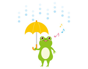 かわいいカエル　ベクターイラスト
