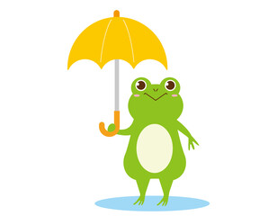 かわいいカエル　ベクターイラスト