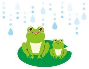 かわいいカエル　ベクターイラスト