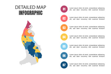 Modern Detailed Map Infographic of Liechtenstein