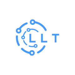 LLT technology letter logo design on white  background. LLT creative initials technology letter logo concept. LLT technology letter design.