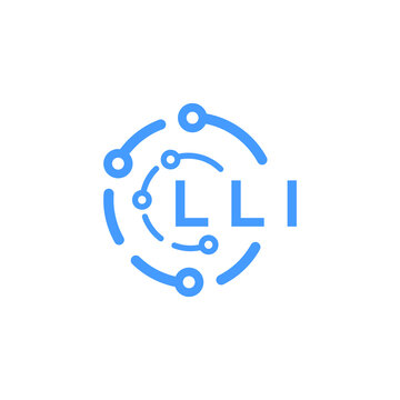 LLI technology letter logo design on white  background. LLI creative initials technology letter logo concept. LLI technology letter design.