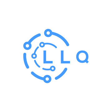 LLQ technology letter logo design on white  background. LLQ creative initials technology letter logo concept. LLQ technology letter design.