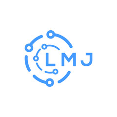LMJ technology letter logo design on white  background. LMJ creative initials technology letter logo concept. LMJ technology letter design.