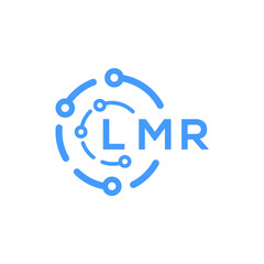 LMR technology letter logo design on white  background. LMR creative initials technology letter logo concept. LMR technology letter design.