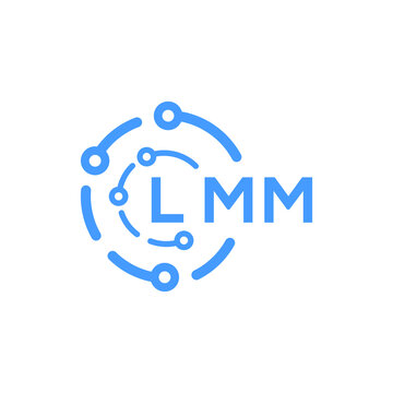 LMM technology letter logo design on white  background. LMM creative initials technology letter logo concept. LMM technology letter design.