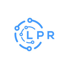 LPR technology letter logo design on white  background. LPR creative initials technology letter logo concept. LPR technology letter design.