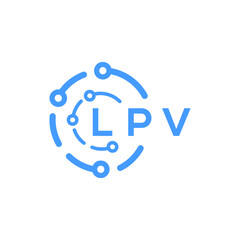 LPV technology letter logo design on white  background. LPV creative initials technology letter logo concept. LPV technology letter design.