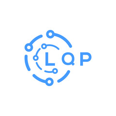 LQP technology letter logo design on white  background. LQP creative initials technology letter logo concept. LQP technology letter design.