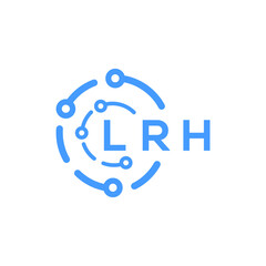 LRH technology letter logo design on white  background. LRH creative initials technology letter logo concept. LRH technology letter design.