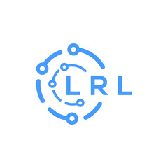 LRL technology letter logo design on white  background. LRL creative initials technology letter logo concept. LRL technology letter design.