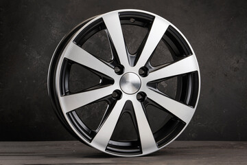 alloy wheels auto parts on a black background